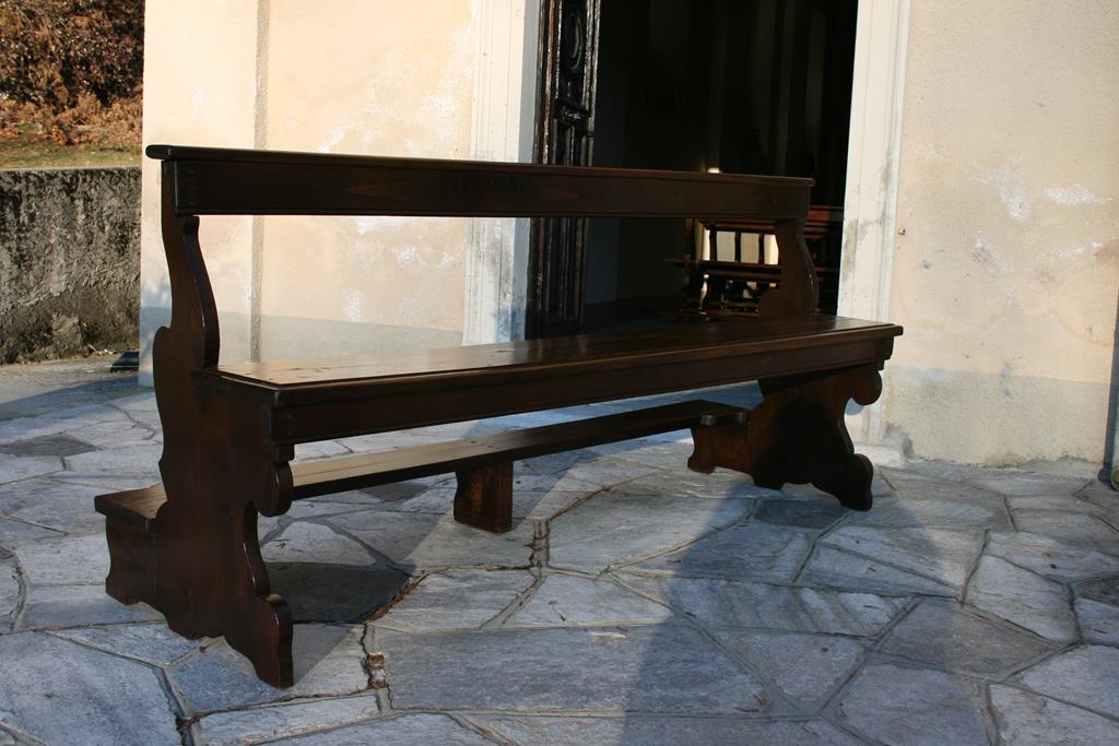 Panche e sedie-1 Panche Santuario di Luciago-Armeno (NO)-11 Modello dopo il restauro